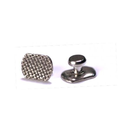 Buttons Metall flach oval