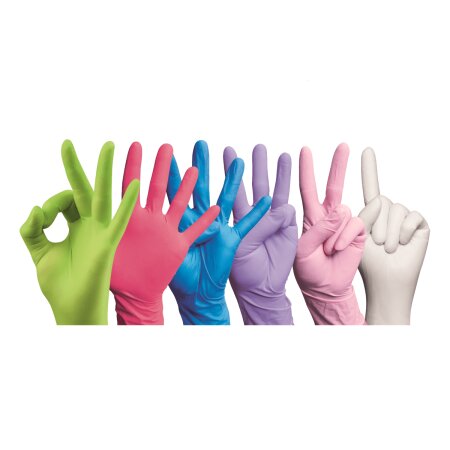 Handschuhe Nitril Einmal Monoart Größe M rosa