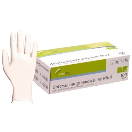 Handschuhe Nitril Soft puderfrei weiß klein