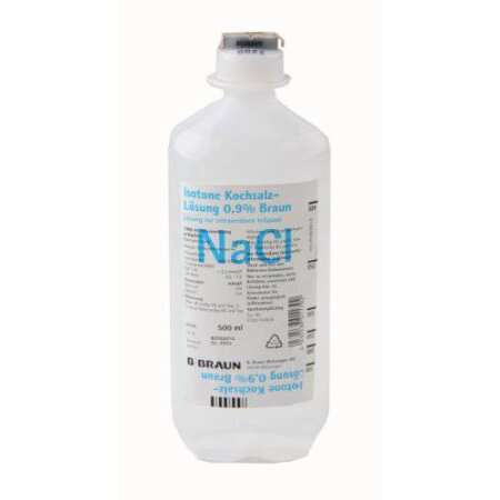 Kochsalzlösung NaCI 0,9% EP 10x500 ML Glas