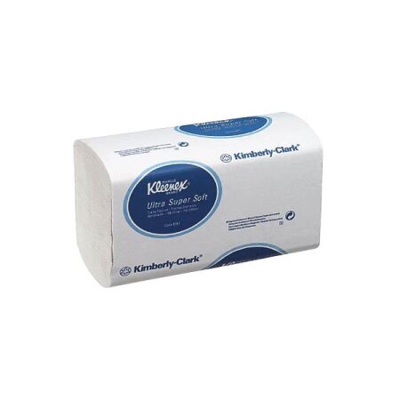 Papierhandtücher Kleenex Ultra SuperSoft weiß 3-lagig 21,5 x 31,5cm