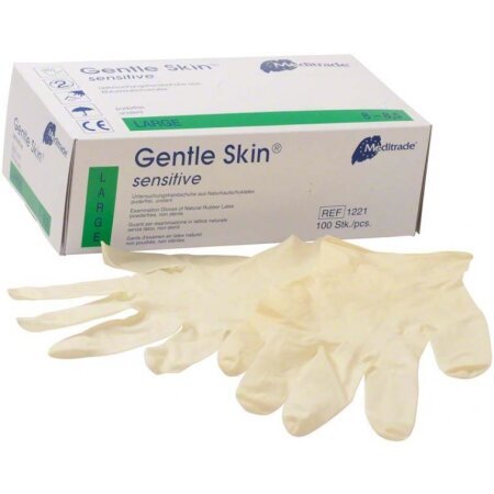 Handschuhe Latex Gentle Skin sensitiv pdfr Gr L