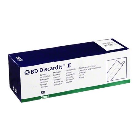 Einmalspritze  BD DISCARDIT II 20 ml exzentrisch, unterteilt in 1 ml 80 Stk AKTION