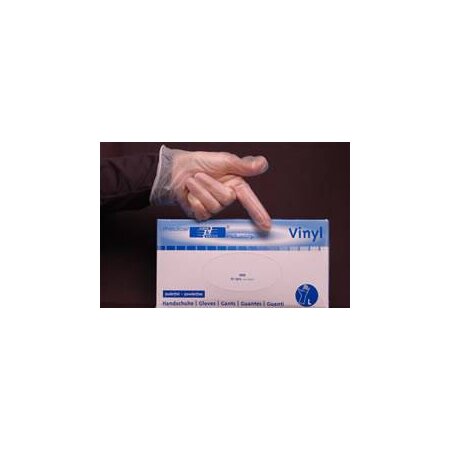 Handschuhe Vinyl Premium puderfrei in transparent weiß, Groesse: L