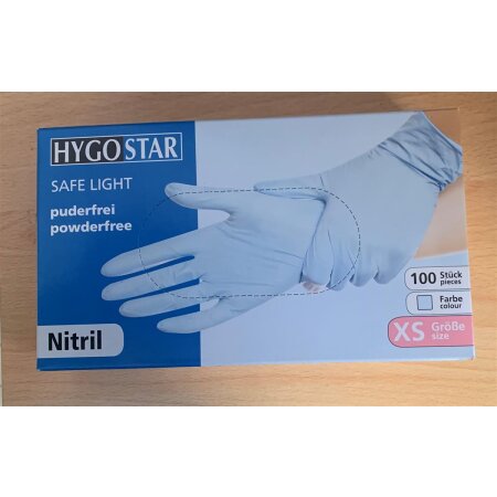 Handschuhe Nitril-Safe Light XS blau