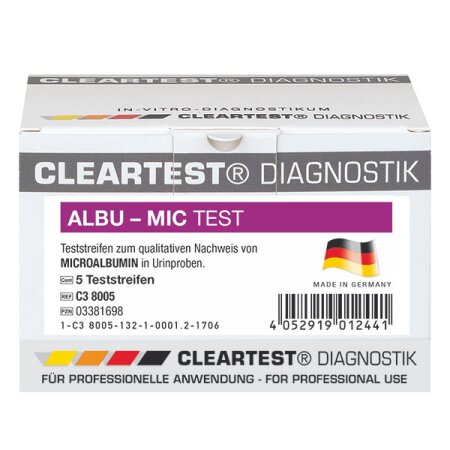 Urinteststreifen Cleartest Albu-Mic  lose 30 Stück