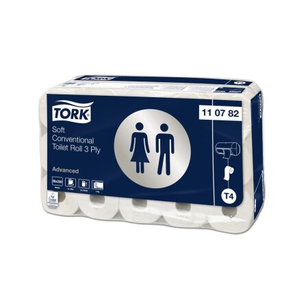 Toilettenpapier Tork Premium T4 weiß 3-lagig 94 x 120 mm