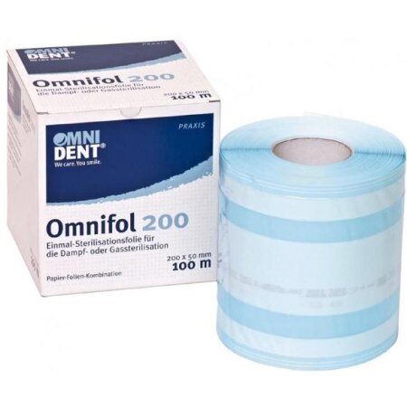 Sterilisationsfolie Omnifol mit Falte 200x50mm