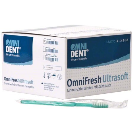 Zahnbürsten Einmal OmniFresh mit Zahnpasta