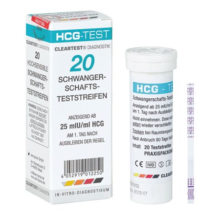 Schwangerschafts-Teststreifen HCG Cleartest