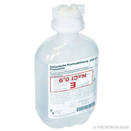 Kochsalzlösung isotonisch 0,9 % 10x250 ml Glasflasche FRESENIUS Glasflasche