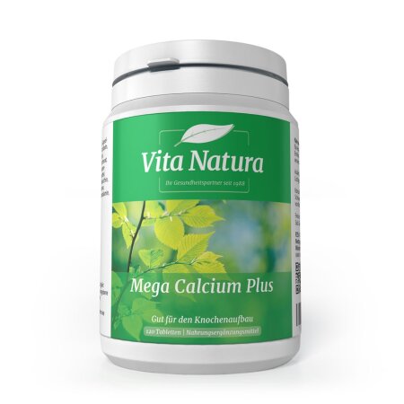 Vita Natura Mega Calcium Plus 120 Tabletten (0,49€/Tablette)