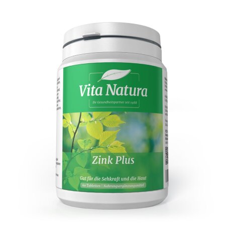 Vita Natura ZINK PLUS 60 Tabletten (0,33€/Einheit)