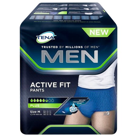 Inkontinenzhosen TENA for MEN ACTIVE FIT PANTS PLUS Größe M für Männer