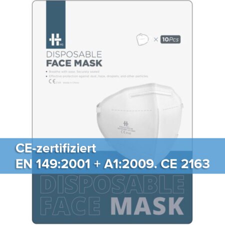 Maske FFP2 HG Disposable Face Maske 10 Stück pro Packung ; Staffelpreis ab 35 Cent
