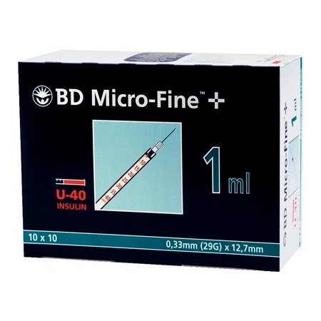 Spritze BD MICRO-FINE Insulin 12,7 mm 100x1ml