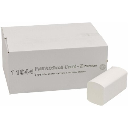 Papierhandtücher Omni-Z Premium weiß 2-lagig 24 x 21cm