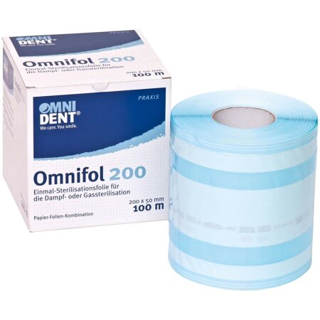 Omnifol Sterilisations-Kombifolie mit Falte 200 x 50mm