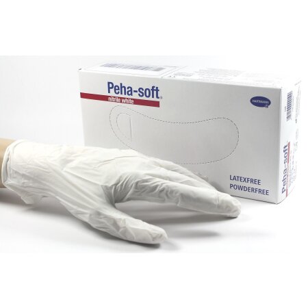 Handschuhe Nitril Peha-Soft white puderfrei