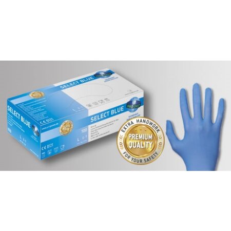 Handschuhe Latex SELECT BLUE  Gr. M 7-8