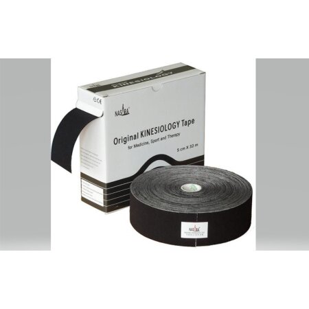 Original Nasara® Kinesiology Tape XXL, 5cm x 32m, schwarz