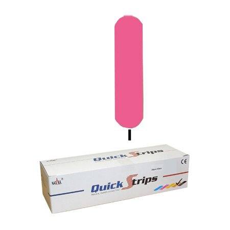 Nasara® Precut Tape I-Form, Pink, 5cm x 20cm, 50 Blatt