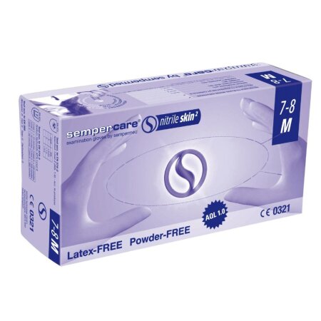 Handschuhe Nitrile Sempercare® Skin2 pf lavendelblau 5-6 XS