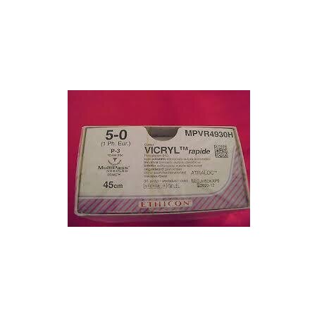Nahtmaterial Vicryl ungefärbt 5-0/1 P3 0,45 3Dtz, Packung à 36 Stück
