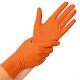 Handschuhe Nitril Power Grip puderfrei orange besonders starke Qualität L 50 Stück