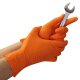 Handschuhe Nitril Power Grip puderfrei orange besonders starke Qualität XL 50 Stück