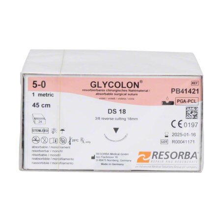 Nahtmaterial Glycolon DSM18 , 2, 3/0, 90 cm