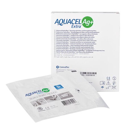 Verband Aquacel Ag Plus Convatec 5 x 5 cm 10 Stück